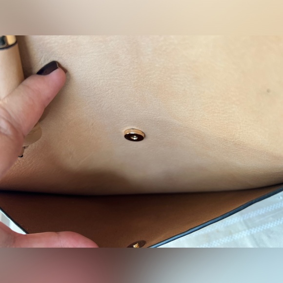 Tan Vegan Leather Tote with removable Strap - Picture 14 of 15